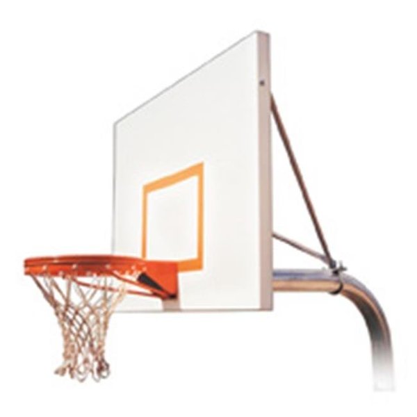 Newalthlete RuffNeck Impervia Steel-Aluminum In Ground Fixed Height Basketball System; Columbia Blue NE303449